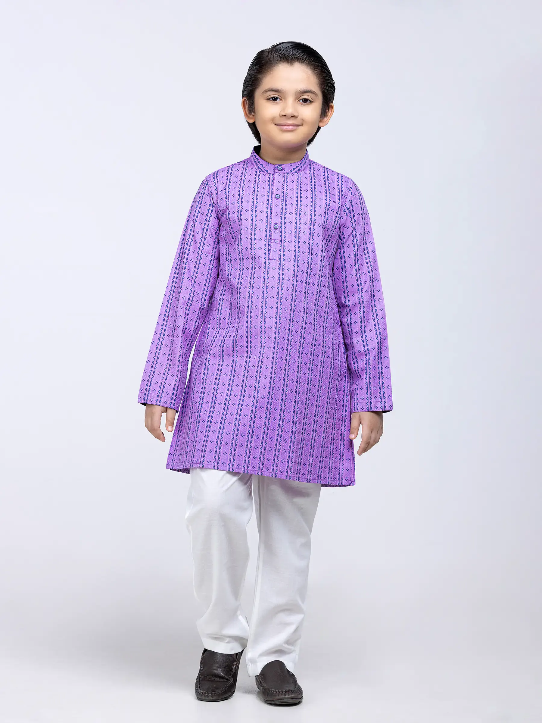 0270000018822 Orchid Printed Cotton Panjabi - Image 1
