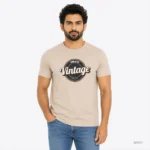 Mercerized Cotton Printed T-shirt for Men